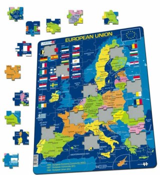 PROMO Układanka puzzle Unia Europejska (mapa, flagi) - rozmiar Maxi