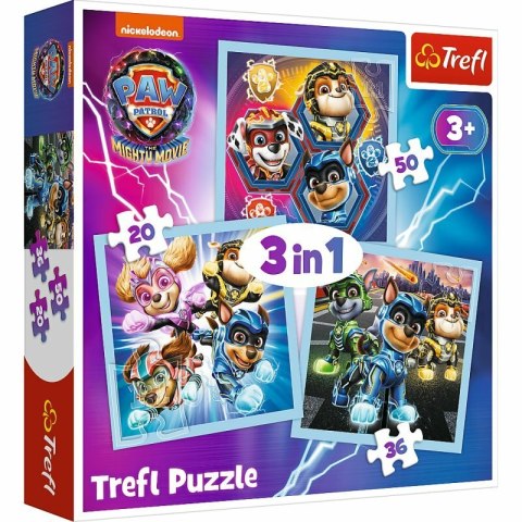 Puzzle 3w1 Moc Mighty Pups. Psi Patrol. PAW PATROL 34869 Trefl