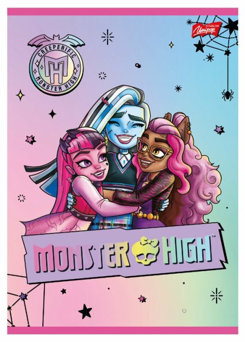 Zeszyt A5 16k kratka laminowany MONSTER HIGH p15 mix cena za 1szt