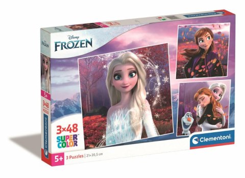 Clementoni Puzzle 3x48el SuperColor square Kraina Lodu. Frozen 25297