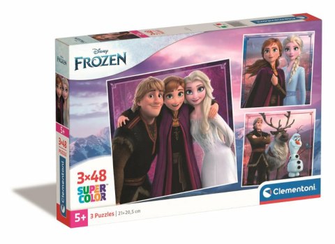 Clementoni Puzzle 3x48el SuperColor square Kraina Lodu. Frozen 25306