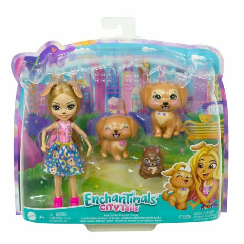 Enchantimals Lalka Gerika Golden Retriever i rodzina piesków Retriever HHB85 p8 MATTEL