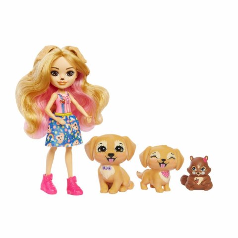 Enchantimals Lalka Gerika Golden Retriever i rodzina piesków Retriever HHB85 p8 MATTEL