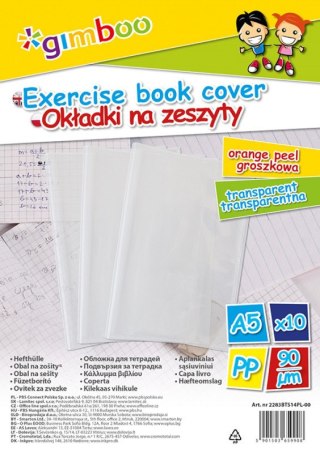 Okładka na zeszyt Gimboo A5 90mikr. groszkowa transparentna CENA ZA 1SZT. 2283BTS14PL-00