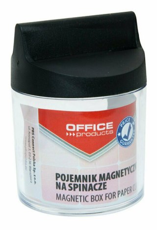 Pojemnik magn. na spinacze OFFICE PRODUCTS okrągły, bez spinaczy, transparentny