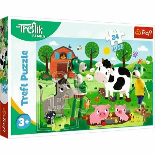 Puzzle 24el Maxi Zimowy czas z Treflikami. Rodzina Treflików 14360 Trefl