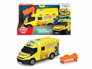 Ambulans Iveco 18cm światło + dźwięk SOS Dickie