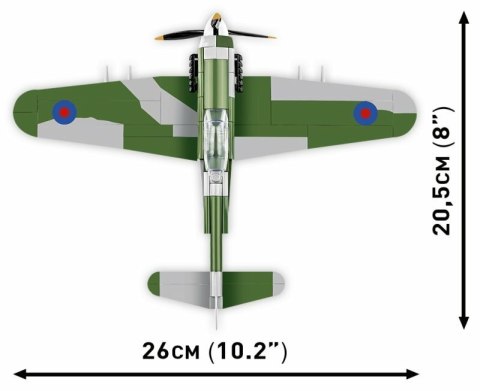 COBI 5864 Historical Collection WWII Brytyjski samolot myśliwsko-bombowy Hawker Typhoon Mk.1B 190 klocków