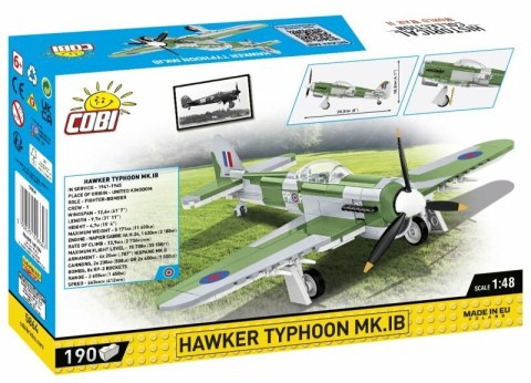 COBI 5864 Historical Collection WWII Brytyjski samolot myśliwsko-bombowy Hawker Typhoon Mk.1B 190 klocków