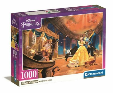 Clementoni Puzzle 1000el Compact Disney Princess. Piękna i Bestia 39854