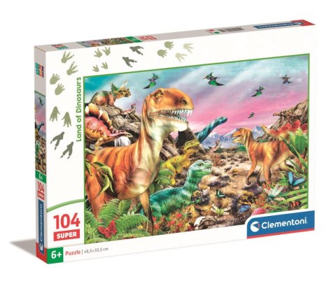 Clementoni Puzzle 104el Super Kraina Dinozaurów 25779