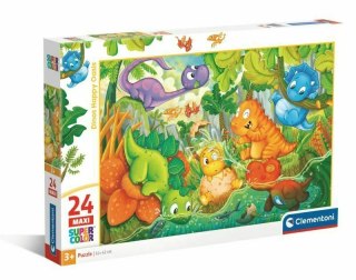 Clementoni Puzzle 24el Maxi SuperColor Dinos Happy Oasis 28524