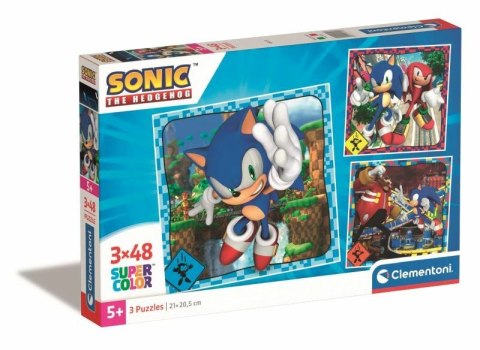 Clementoni Puzzle 3x48el SuperColor square Sonic 25320