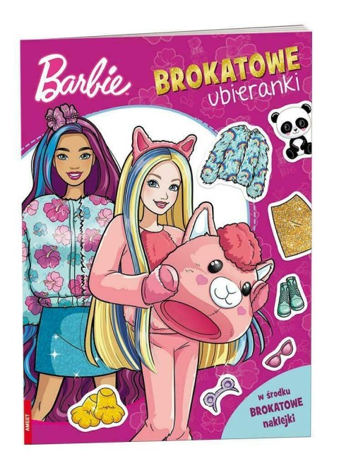 Książeczka Barbie. Brokatowe ubieranki SDLB-1104