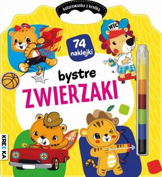 Książeczka Bystre zwierzaki z kredką Books and Fun