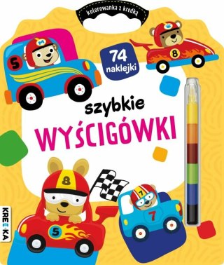 Książeczka Szybkie wyścigówki z kredką Books and Fun