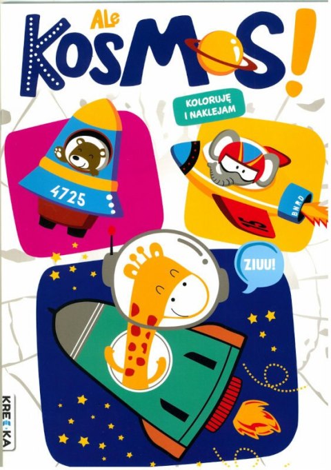 Książka Koloruję i naklejam Ale kosmos Books and fun