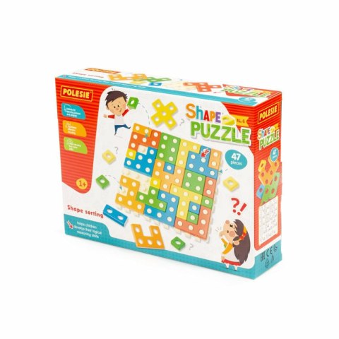 Polesie 95985 Zabawka edukacyjna Ułóż puzzle (47 elementów) w pudełku