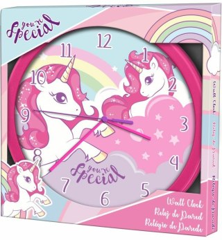 Zegar ścienny Wall clock 25cm Jednorożec You're Special KL11466 Kids Euroswan