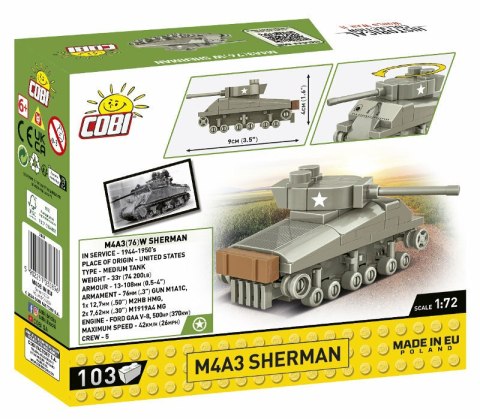 COBI 3089 Historical Collection WWII Sherman M4A3 103 klocki