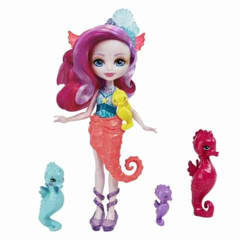 Enchantimals Zestaw rodzina Sedda Seahorse lalka i koniki morskie HCF73 GJX43 MATTEL