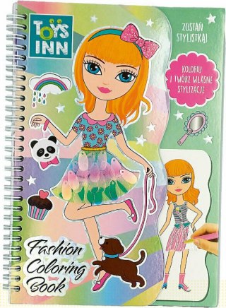 Fashion Coloring Book Kolorowanka z naklejkami Moda 8523 STNUX