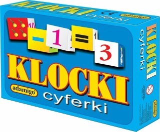 Klocki 12 elementów edukacyjne. Cyferki ADAMIGO