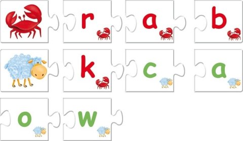 Literka po literce układanka edukacyjna Puzzle KUKURYKU