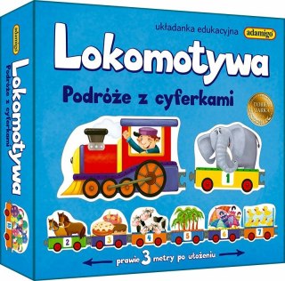 Lokomotywa - Podróże z cyferkami układanka edukacyjna ADAMIGO