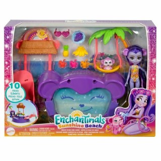 PROMO Enchantimals Tropikalny basen Zestaw + Lalka małpka HTW73 MATTEL