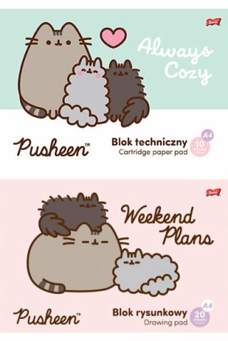 Blok rysunkowy biały A4 20k Pusheen p10