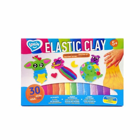 Ciastolina Zestaw Elastic Clay 30 sztuk TM Lovin 70141