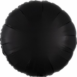 Balon foliowy Lustre Black czarny okrągły 43cm 9914113