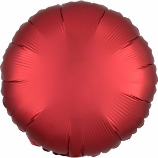 Balon foliowy Lustre Dark czerwony okrągły 43cm 9914134