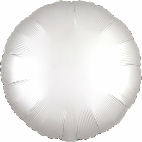 Balon foliowy Lustre biały okrągły 43cm 9914140