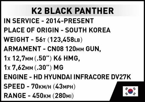 COBI 3107 Armed Forces Czołg Black Panther 160 kl.