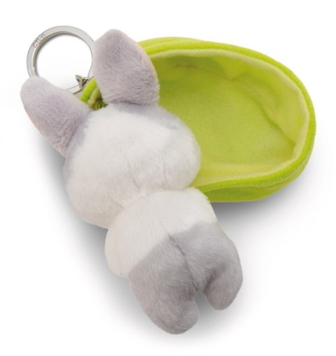 NICI 49982 Brelok Sleeping Pets królik szary 8cm, koszyk zielony