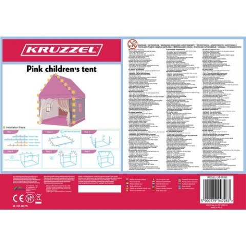 Namiot dla dzieci- różowy Kruzzel 22653 Namiot dla dzieci- różowy Kruzzel 22653