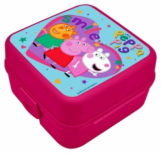 Pudełko śniadaniowe z przegródkami 14x14x8cm Peppa Pig Świnka Peppa PP09062 Kids Euroswan