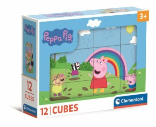 Clementoni Klocki obrazkowe 12el Świnka Peppa. Peppa Pig 41195