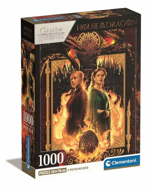 Clementoni Puzzle 1000el Compact Impossible House of the Dragon 39903