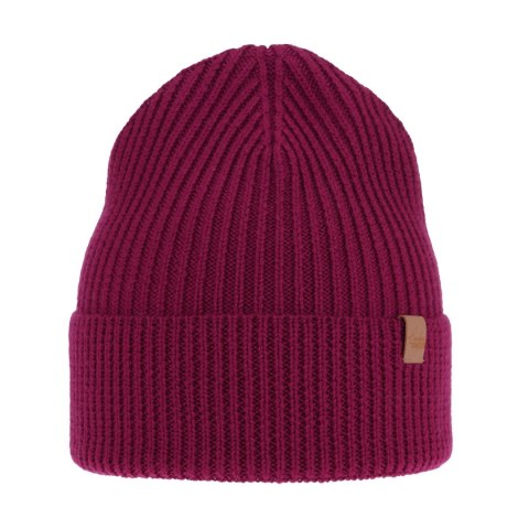 Czapka zimowa damska, amarantowa, 100% wełniana merino Isla Czapka zimowa damska, amarantowa, 100% wełniana merino Isla