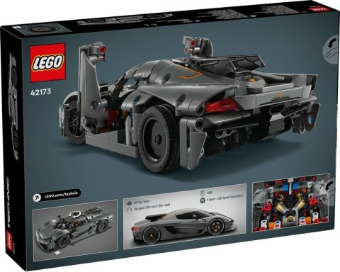 LEGO 42173 TECHNIC Szary hipersamochód Koenigsegg Jesko Absolut p3