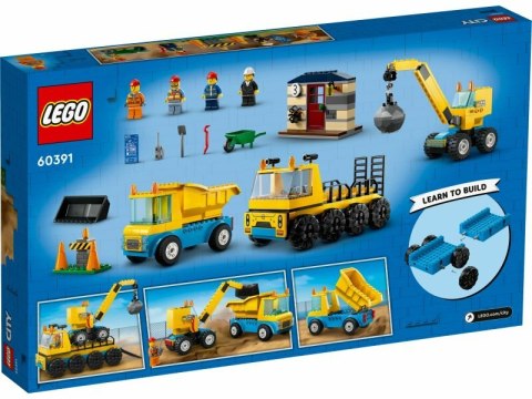 LEGO 60391 CITY Ciężarówki i dźwig z kulą wyburzeniową p3