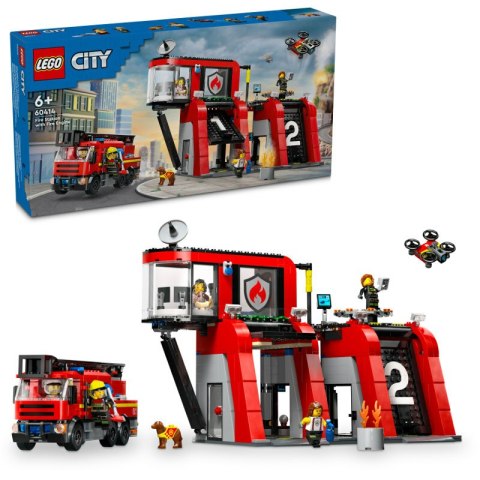 LEGO 60414 CITY Remiza strażacka z wozem strażackim p2