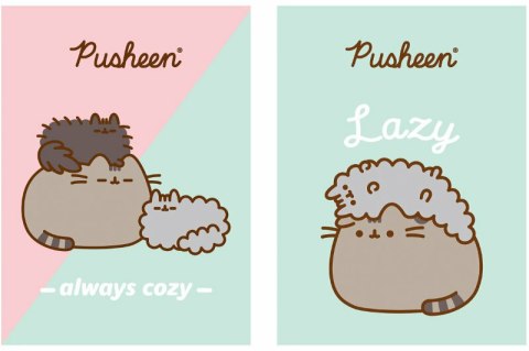 Zeszyt A4 32k krata laminowany PUSHEEN p15 mix cena za 1 szt