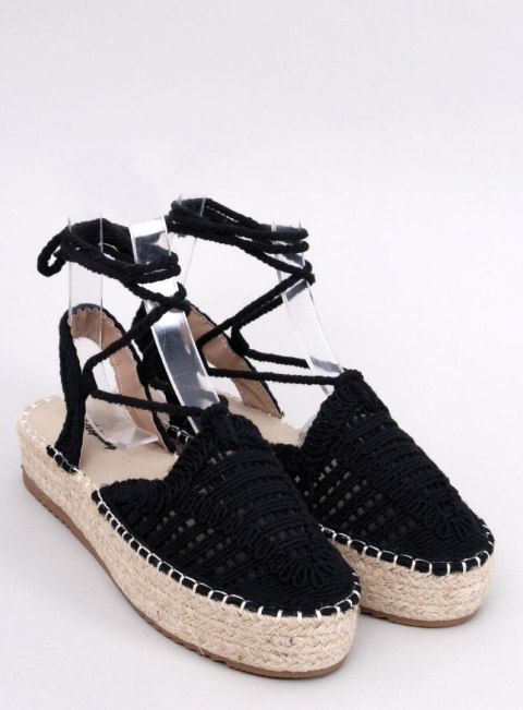 Espadryle damskie sznurkowe YAWEH BLACK - 40 Espadryle damskie sznurkowe YAWEH BLACK - 40