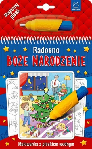 Malowanka z pisakiem wodnym. Radosne Boże Narodzenie.