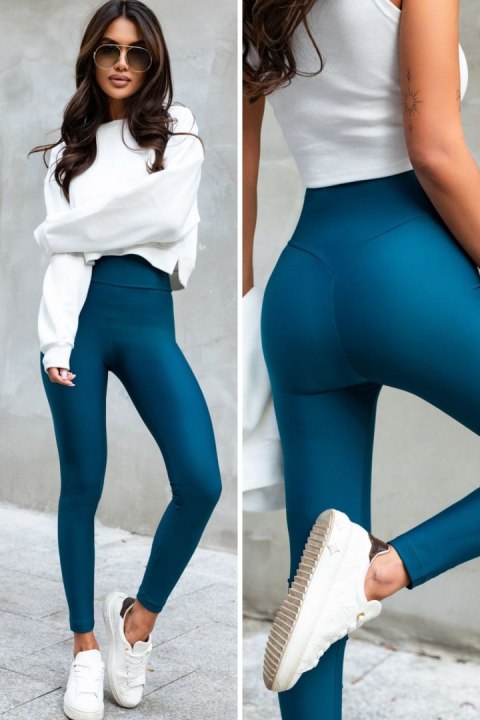 Morskie klasyczne legginsy push-up Naomar - Rozmiar 40 Morskie klasyczne legginsy push-up Naomar - Rozmiar 40