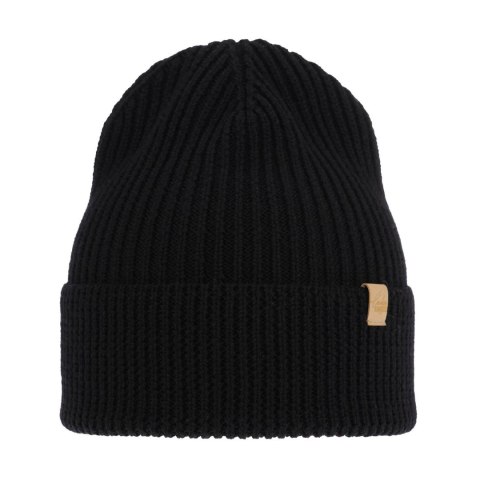 Czapka zimowa damska, czarna, 100% wełniana merino Isla Czapka zimowa damska, czarna, 100% wełniana merino Isla